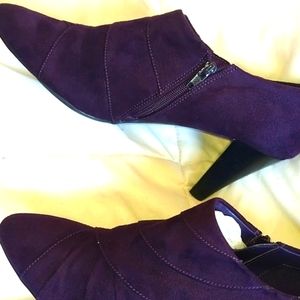 Impo purple faux suede ankle boots